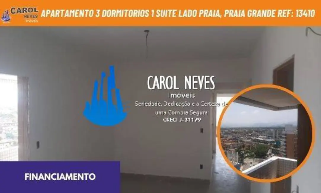 Foto 1 de Apartamento com 3 quartos à venda, 99m2 em Guilhermina, Praia Grande - SP
