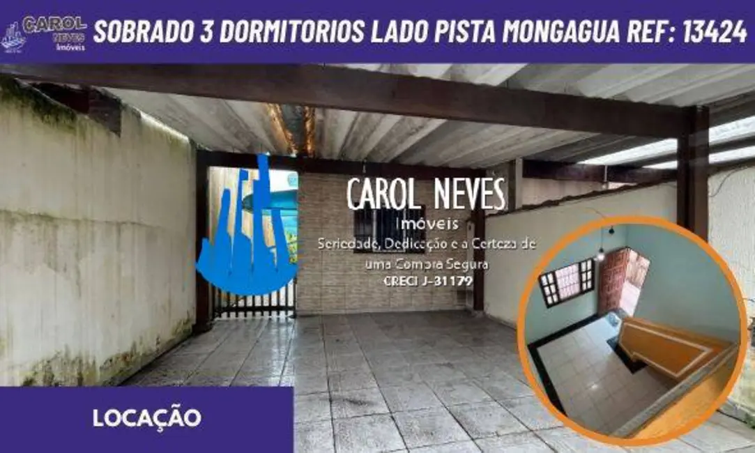 Sobrado com 3 quartos para alugar em Mongagua - SP - imagem 1 Foto 1 de Sobrado com 3 quartos para alugar em Mongagua - SP