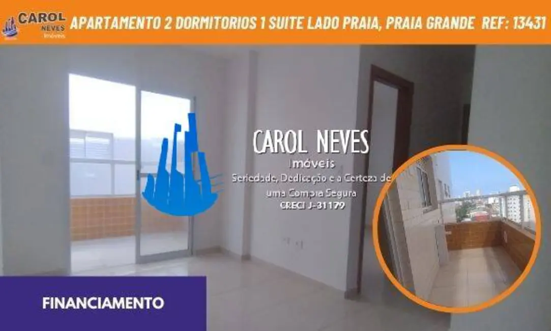 Foto 1 de Apartamento com 2 quartos à venda, 60m2 em Boqueirão, Praia Grande - SP
