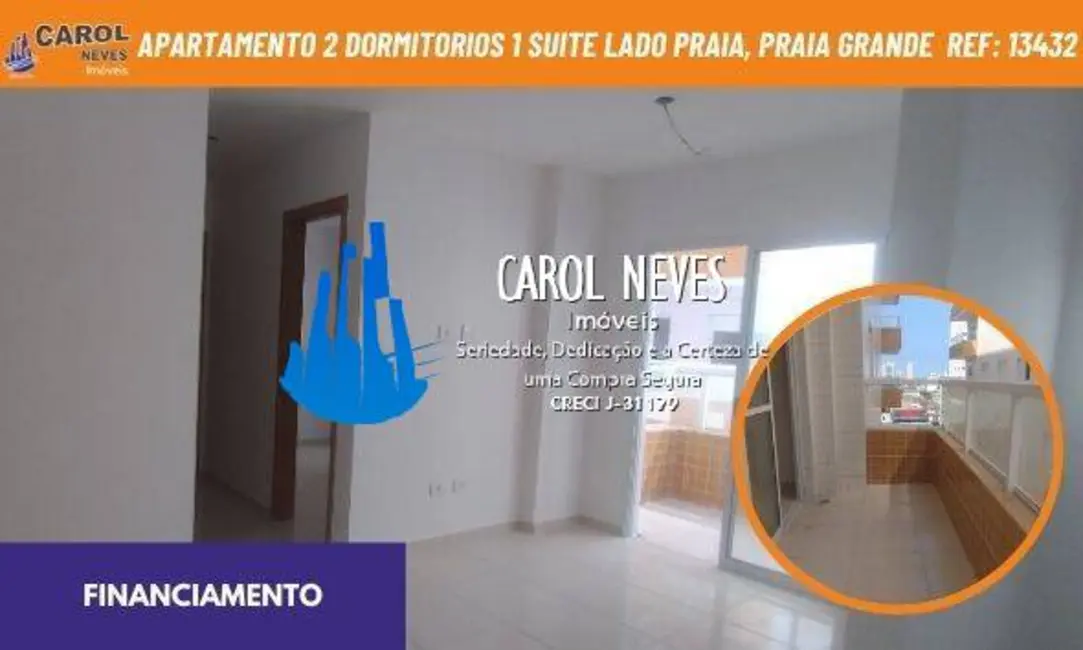 Foto 1 de Apartamento com 2 quartos à venda, 60m2 em Boqueirão, Praia Grande - SP