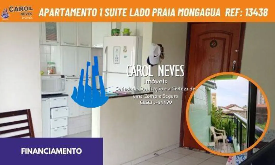 Foto 1 de Apartamento com 1 quarto à venda, 79m2 em Centro, Mongagua - SP