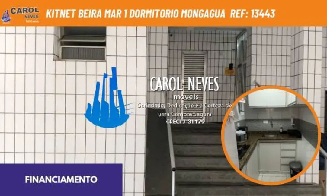 Foto 1 de Apartamento com 1 quarto à venda, 50m2 em Centro, Mongagua - SP