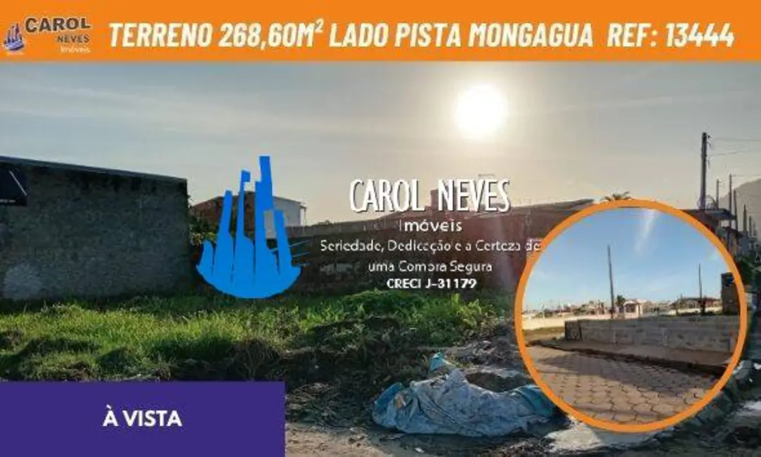 Foto 1 de Terreno / Lote à venda, 269m2 em Mongagua - SP