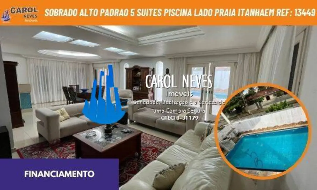 Foto 1 de Sobrado com 5 quartos à venda, 377m2 em Itanhaem - SP