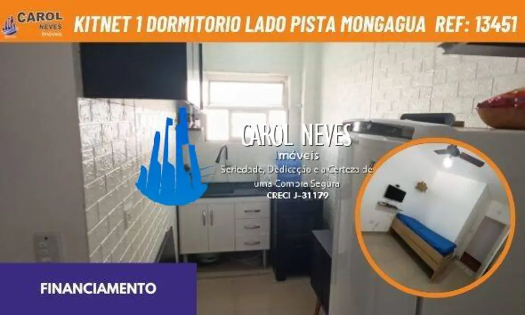 Foto 1 de Kitnet com 1 quarto à venda, 38m2 em Mongagua - SP