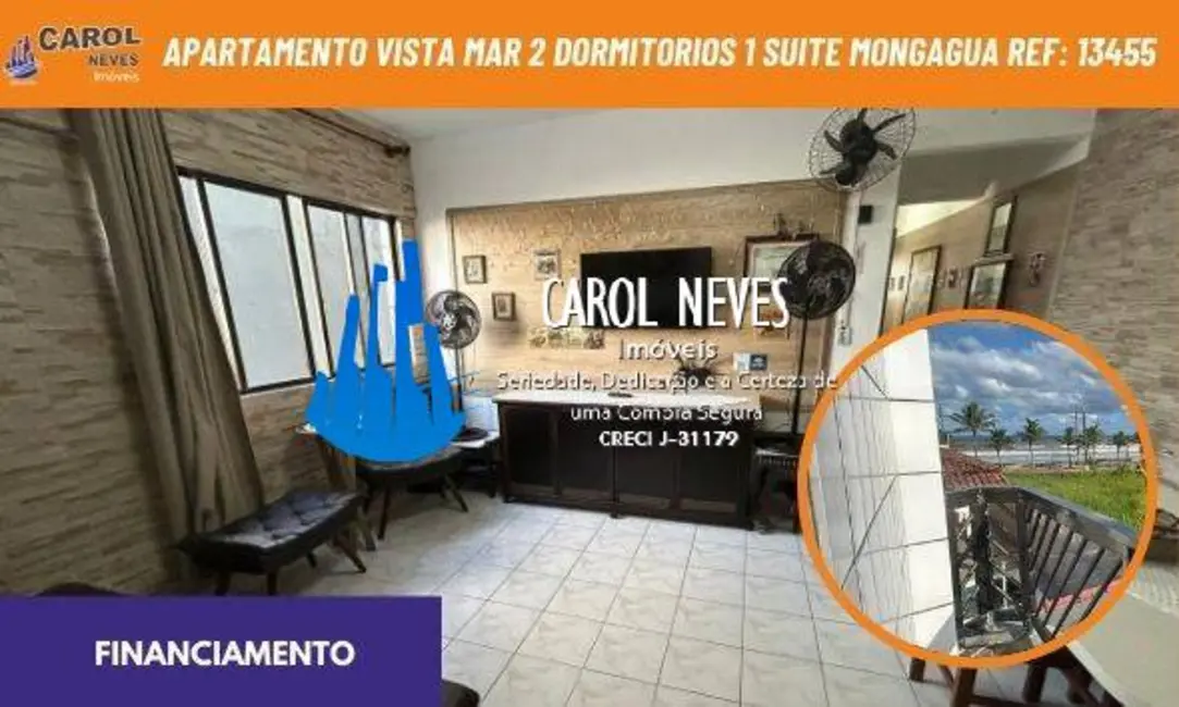Foto 1 de Apartamento com 2 quartos à venda, 70m2 em Mongagua - SP