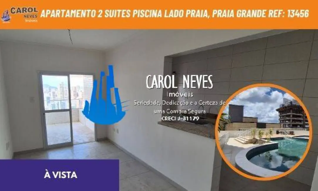 Foto 1 de Apartamento com 2 quartos à venda, 84m2 em Aviação, Praia Grande - SP