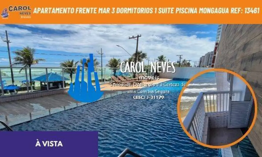 Foto 1 de Apartamento com 3 quartos à venda, 96m2 em Mongagua - SP