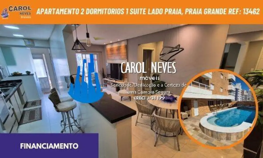 Foto 1 de Apartamento com 2 quartos à venda, 92m2 em Aviação, Praia Grande - SP