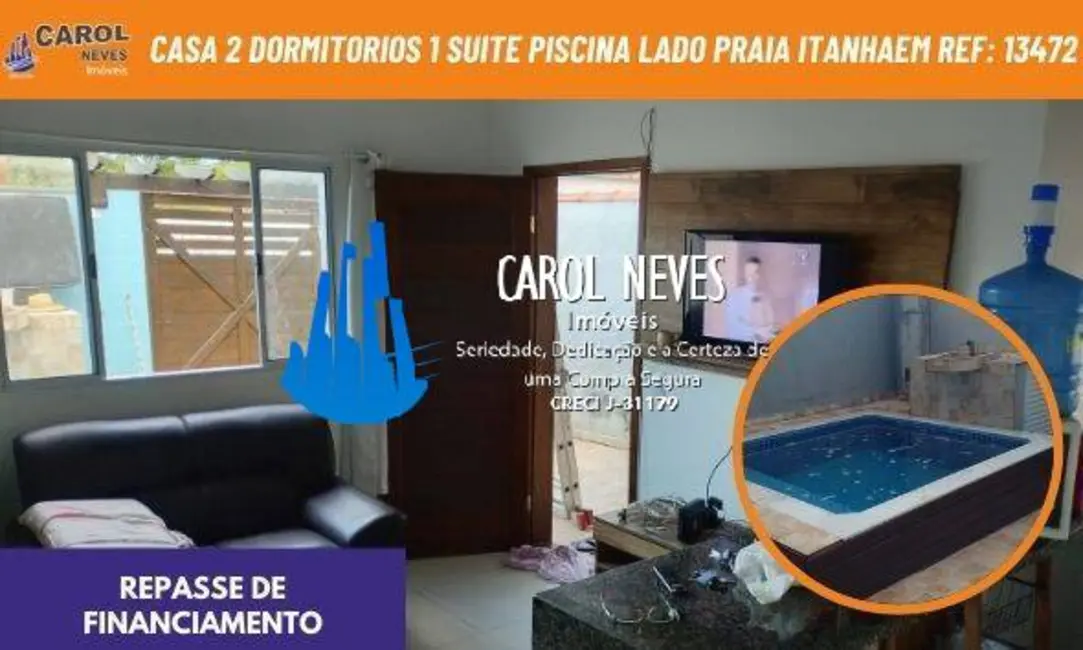 Foto 1 de Casa com 2 quartos à venda, 63m2 em Itanhaem - SP