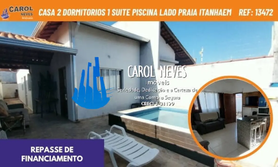Foto 1 de Casa com 2 quartos à venda, 63m2 em Itanhaem - SP