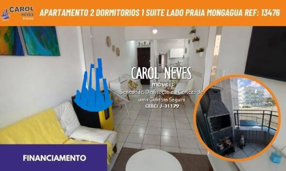 Foto 1 de Apartamento com 2 quartos à venda, 70m2 em Mongagua - SP