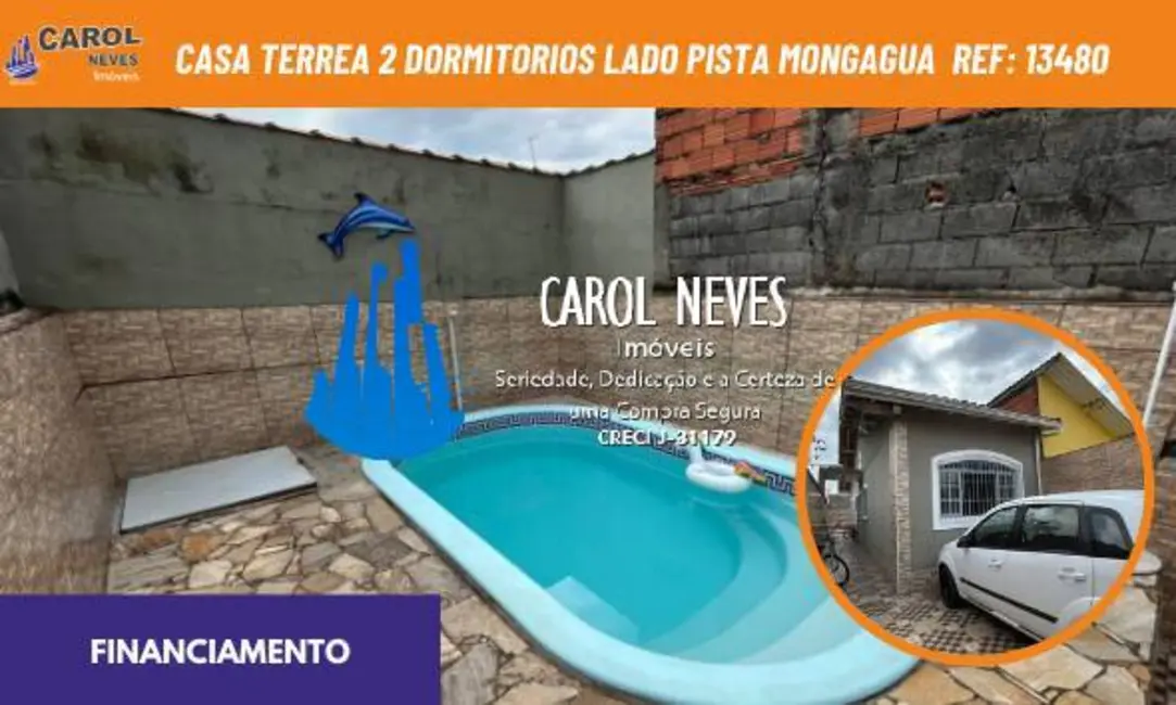 Foto 1 de Casa com 2 quartos à venda, 60m2 em Mongagua - SP