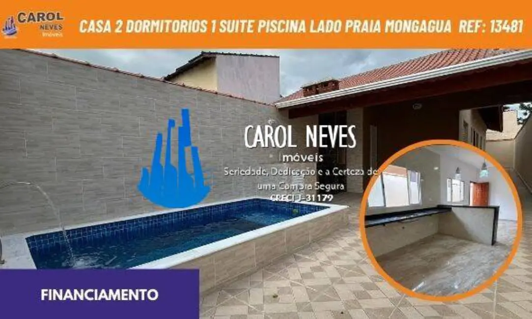 Foto 1 de Casa com 2 quartos à venda, 140m2 em Mongagua - SP