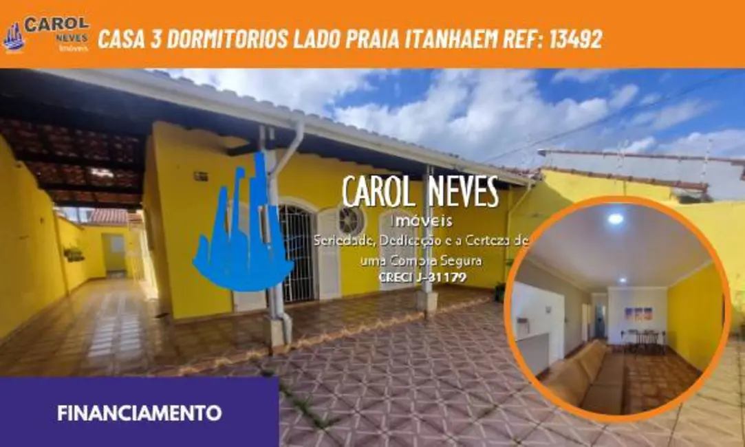 Foto 1 de Casa com 3 quartos à venda, 120m2 em Itanhaem - SP