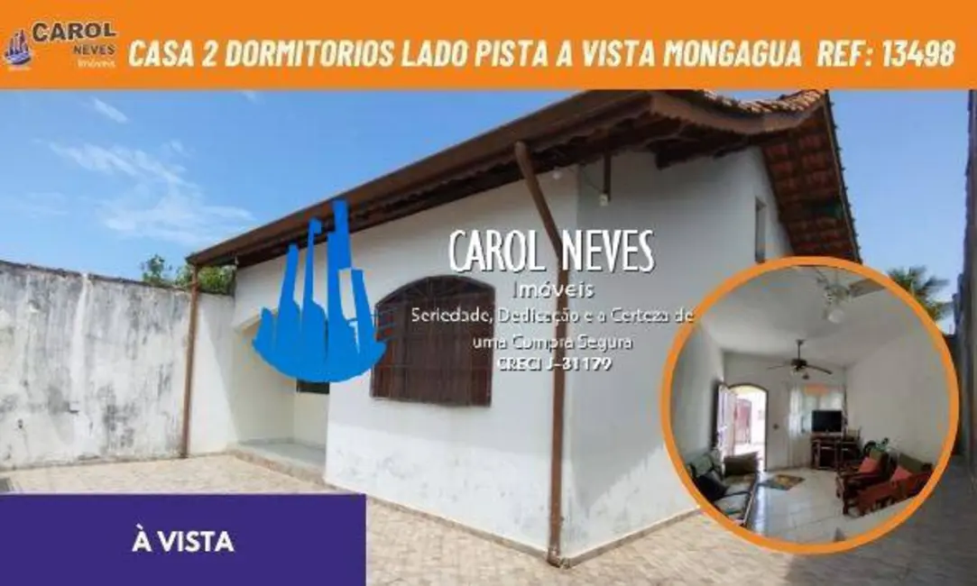 Foto 1 de Casa com 2 quartos à venda, 60m2 em Mongagua - SP