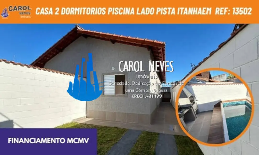 Foto 1 de Casa com 2 quartos à venda, 47m2 em Itanhaem - SP