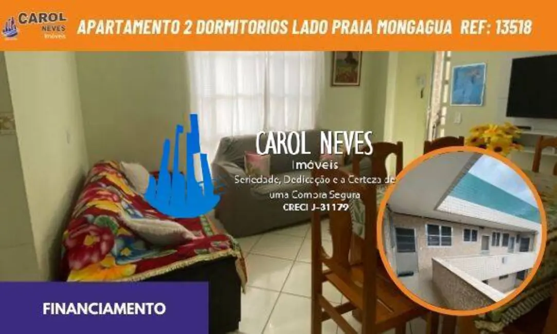 Foto 1 de Apartamento com 2 quartos à venda, 55m2 em Centro, Mongagua - SP