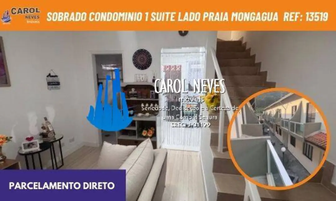 Foto 1 de Casa de Condomínio com 1 quarto à venda, 58m2 em Centro, Mongagua - SP