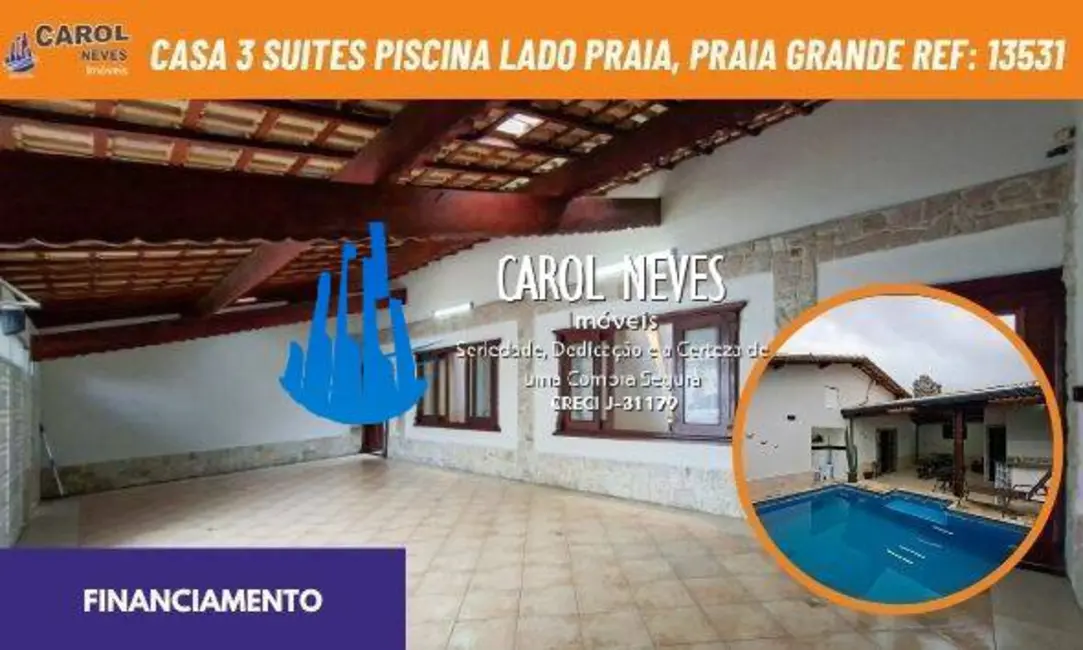 Foto 1 de Casa com 3 quartos à venda, 178m2 em Caiçara, Praia Grande - SP