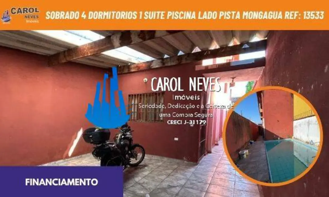 Foto 1 de Sobrado com 4 quartos à venda, 180m2 em Mongagua - SP