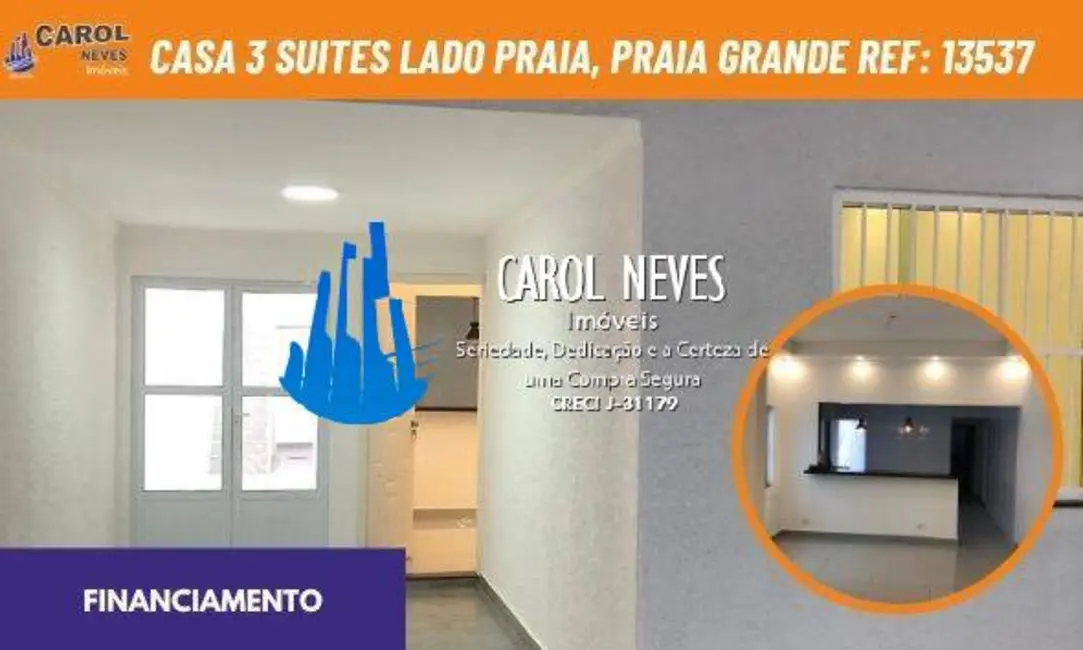 Foto 1 de Casa com 3 quartos à venda, 140m2 em Caiçara, Praia Grande - SP