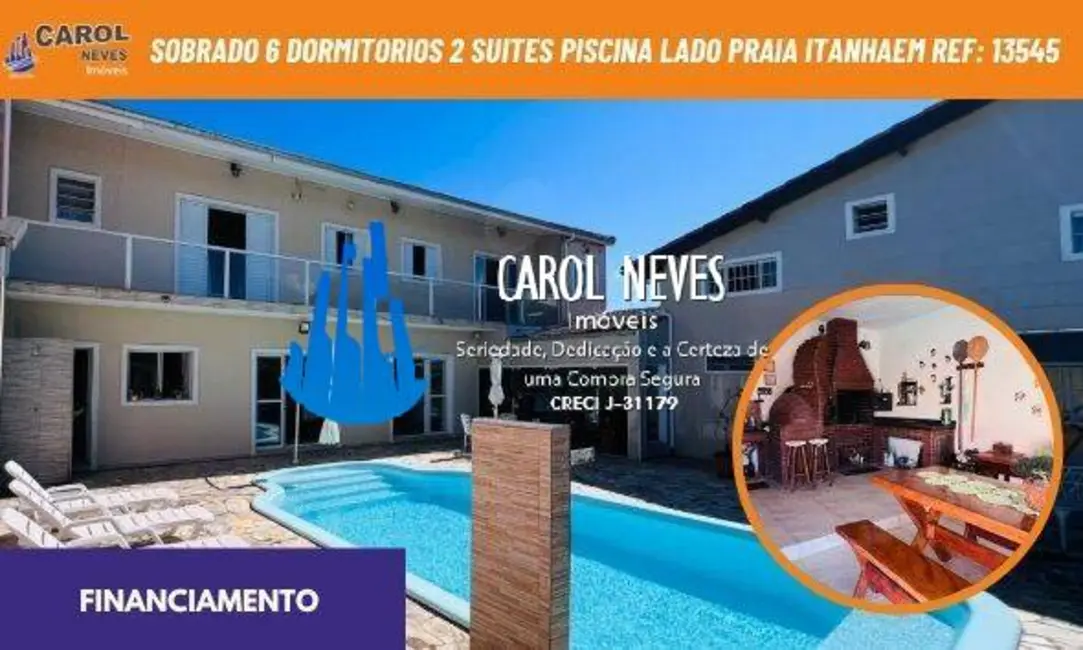 Foto 1 de Casa com 6 quartos à venda, 314m2 em Itanhaem - SP