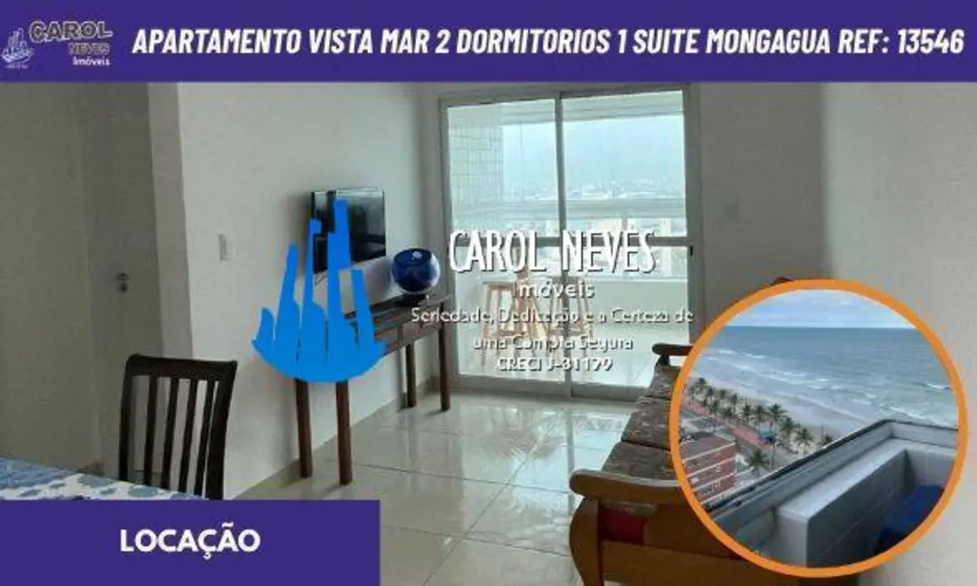 Foto 1 de Apartamento com 2 quartos para alugar em Mongagua - SP