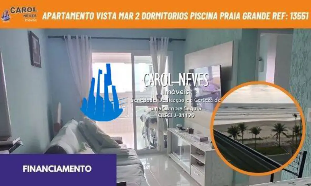 Foto 1 de Apartamento com 2 quartos à venda, 72m2 em Flórida, Praia Grande - SP