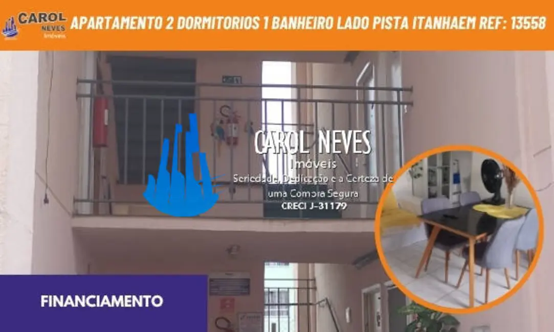 Foto 1 de Apartamento com 2 quartos à venda, 56m2 em Itanhaem - SP