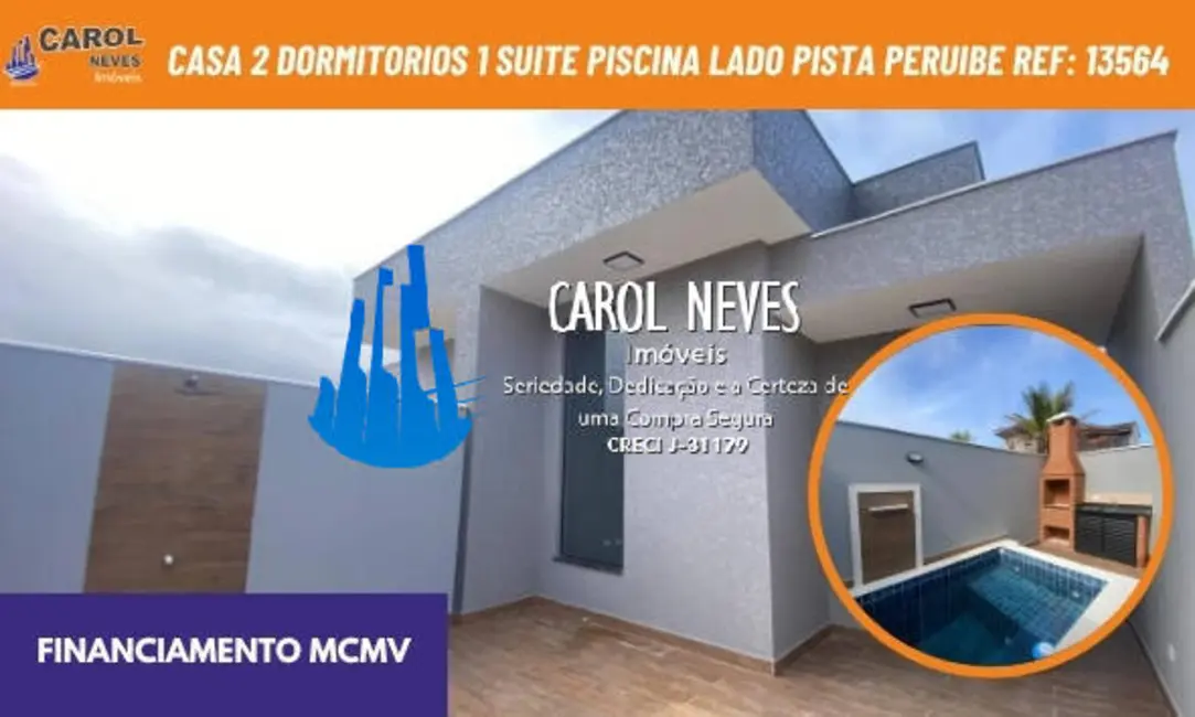 Foto 1 de Casa com 2 quartos à venda, 63m2 em Peruibe - SP