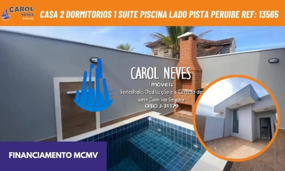 Foto 1 de Casa com 2 quartos à venda, 63m2 em Peruibe - SP