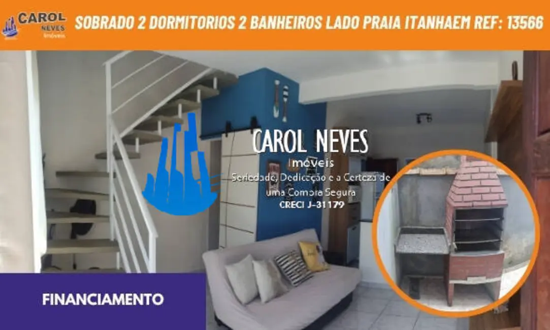 Foto 1 de Casa com 2 quartos à venda, 60m2 em Itanhaem - SP