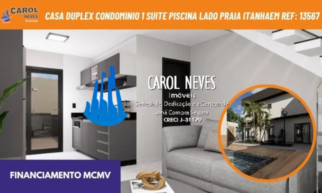 Foto 1 de Casa com 1 quarto à venda, 40m2 em Itanhaem - SP