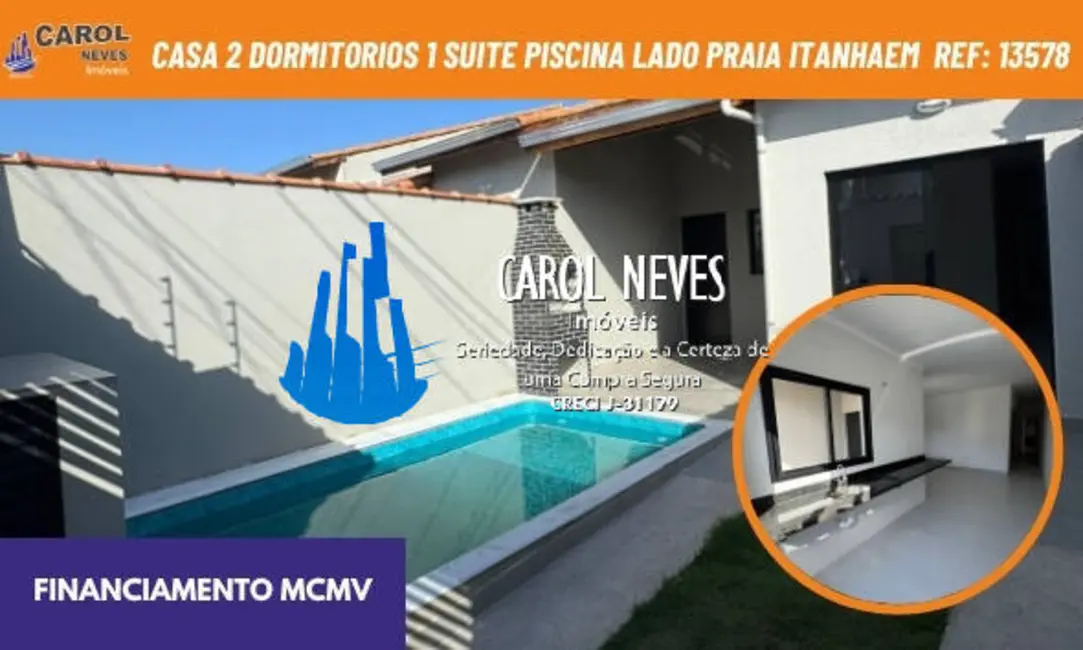 Foto 1 de Casa com 2 quartos à venda, 74m2 em Itanhaem - SP