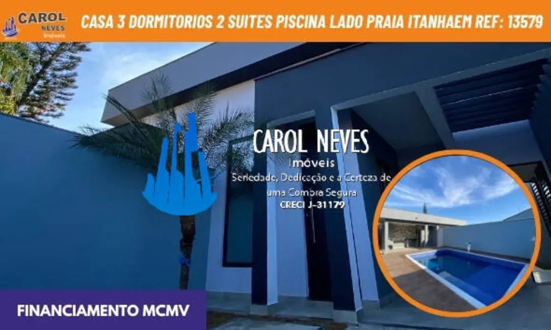 Foto 1 de Casa com 3 quartos à venda, 210m2 em Itanhaem - SP
