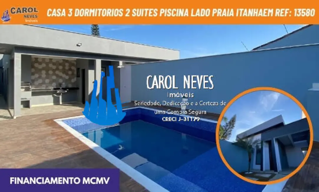Foto 1 de Casa com 3 quartos à venda, 210m2 em Itanhaem - SP