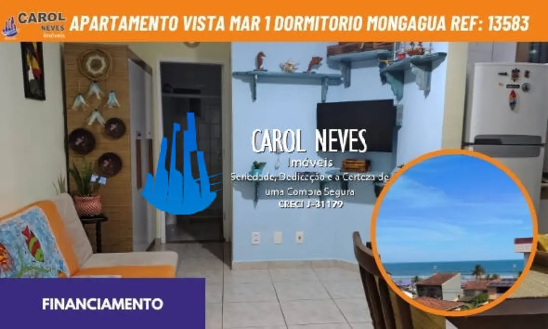Foto 1 de Apartamento com 1 quarto à venda, 59m2 em Mongagua - SP
