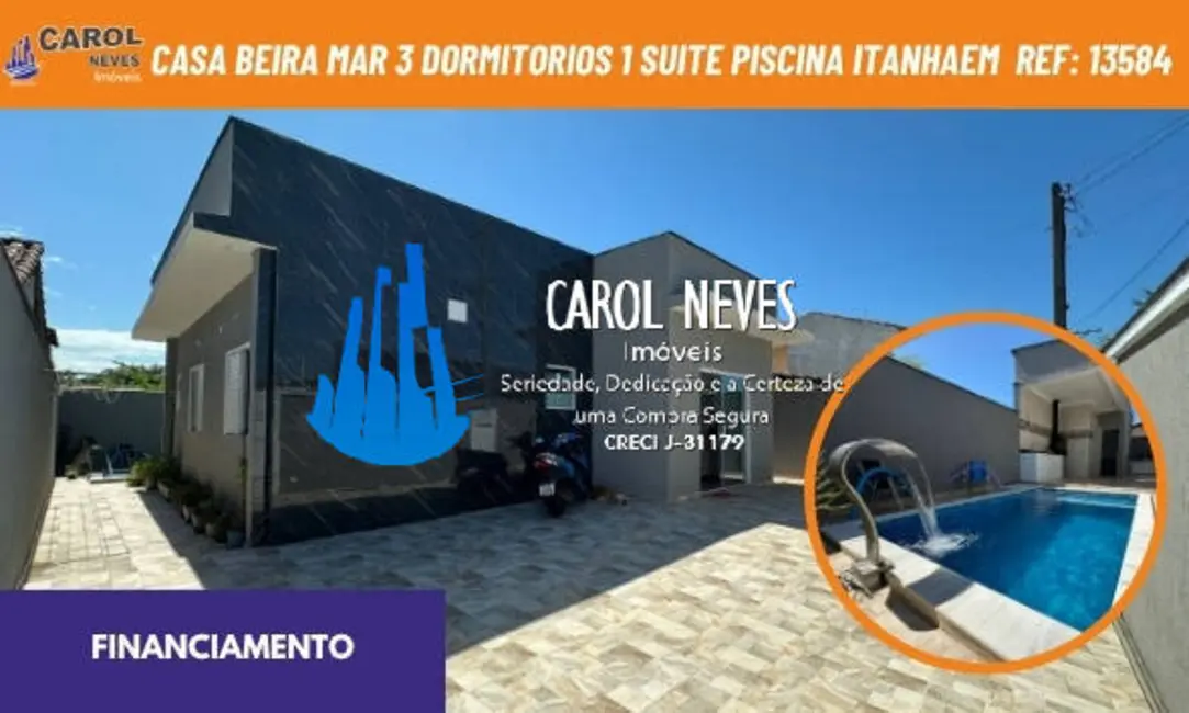 Foto 1 de Casa com 3 quartos à venda, 99m2 em Itanhaem - SP