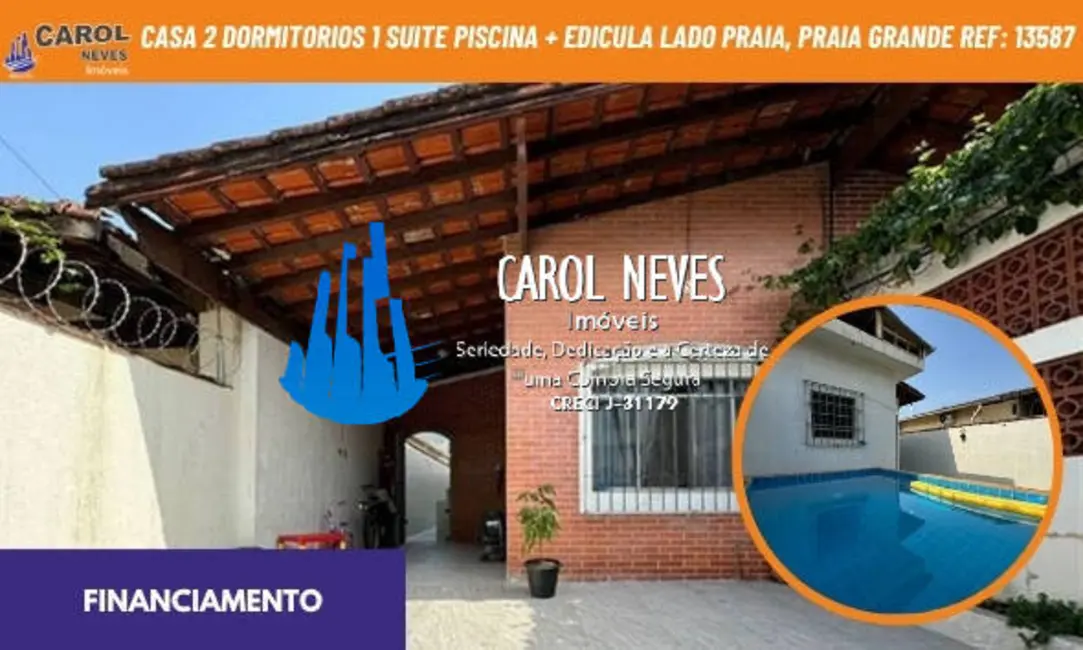 Foto 1 de Casa com 2 quartos à venda, 113m2 em Maracanã, Praia Grande - SP