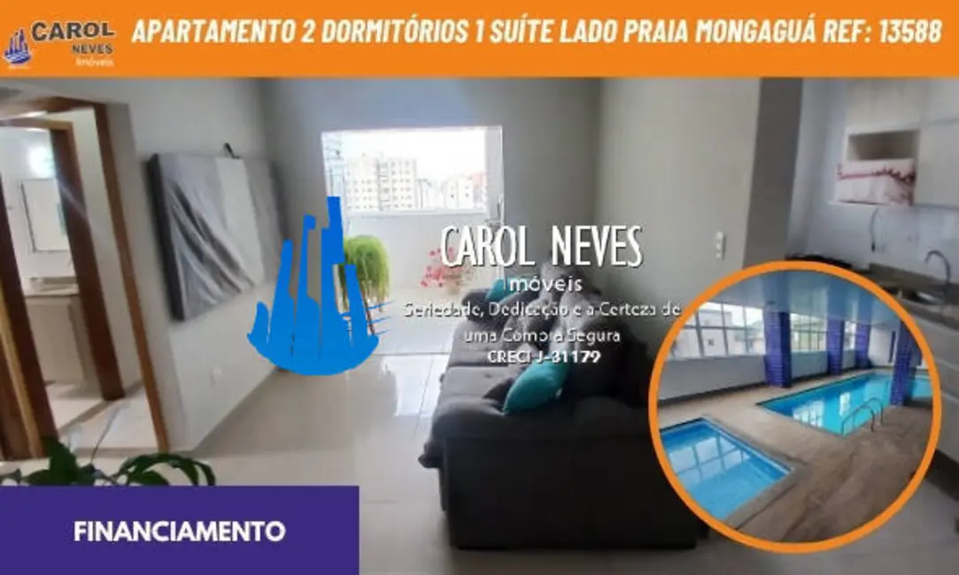 Foto 1 de Apartamento com 2 quartos à venda em Centro, Mongagua - SP