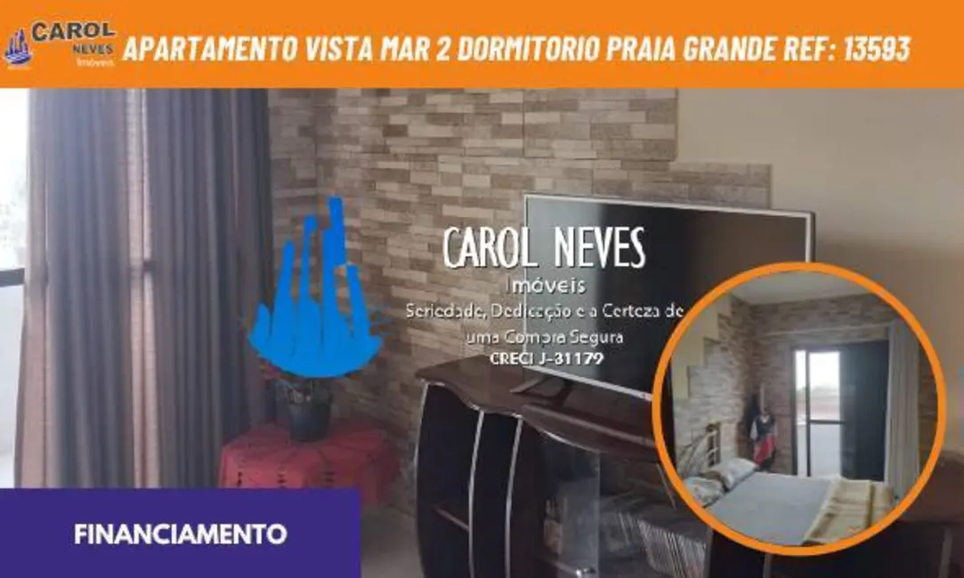 Foto 1 de Apartamento com 2 quartos à venda, 85m2 em Solemar, Praia Grande - SP