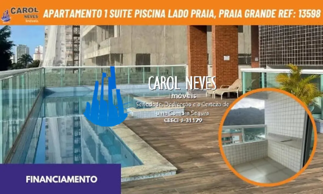 Foto 1 de Apartamento com 1 quarto à venda, 57m2 em Canto do Forte, Praia Grande - SP