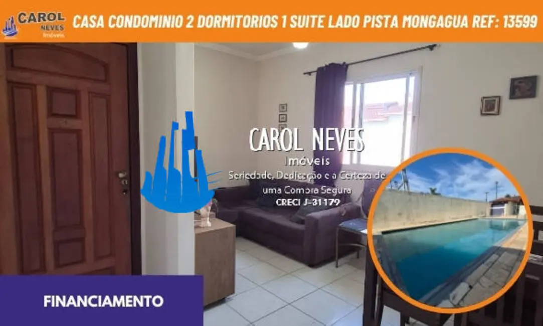 Foto 1 de Casa de Condomínio com 2 quartos à venda, 70m2 em Pedreira, Mongagua - SP