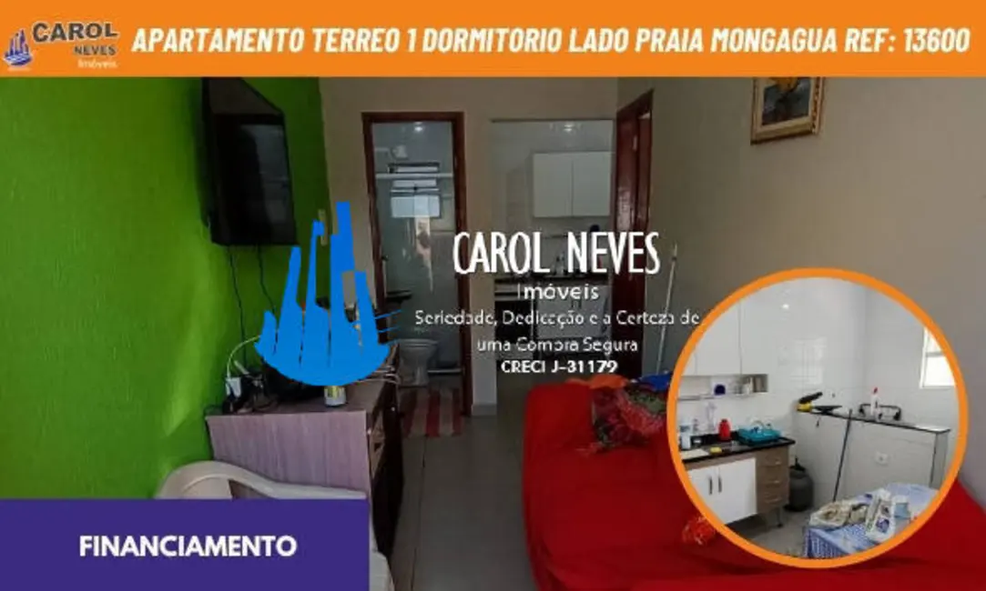 Apartamento com 1 quarto à venda em Mongagua - SP - imagem 1 Foto 1 de Apartamento com 1 quarto à venda em Mongagua - SP