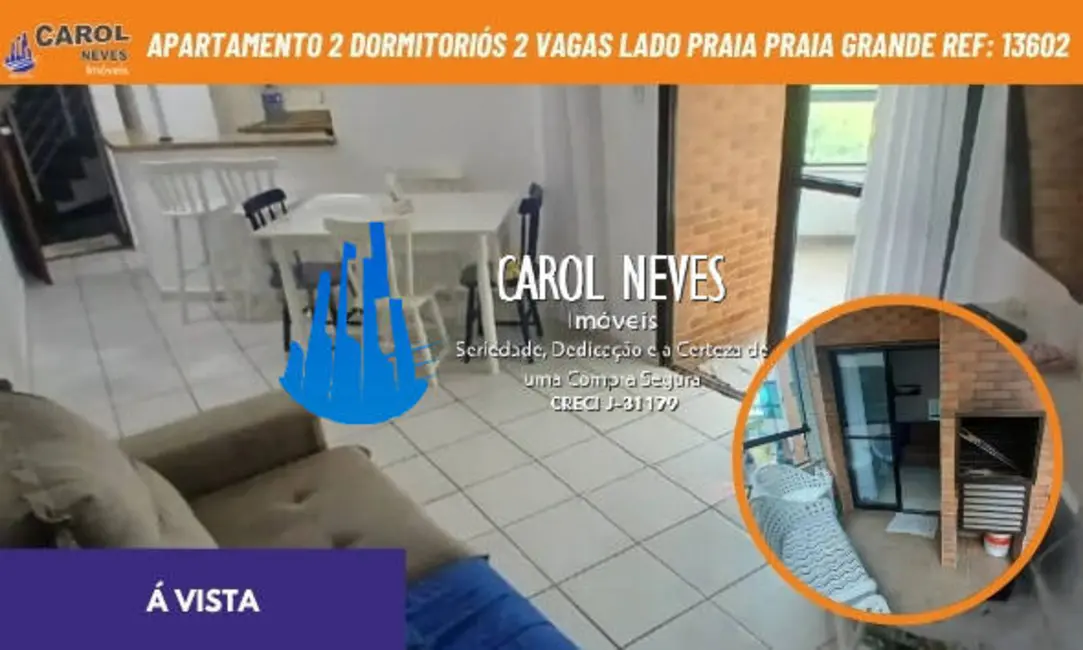 Foto 1 de Apartamento com 2 quartos à venda, 56m2 em Solemar, Praia Grande - SP