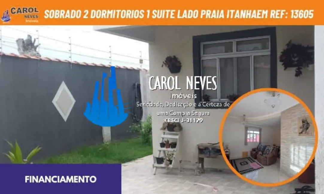 Foto 1 de Sobrado com 2 quartos à venda, 104m2 em Itanhaem - SP