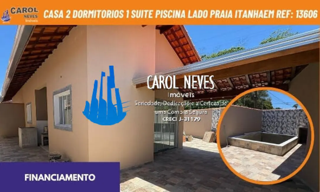Casa com 2 quartos à venda, 68m2 em Itanhaem - SP - imagem 1 Foto 1 de Casa com 2 quartos à venda, 68m2 em Itanhaem - SP