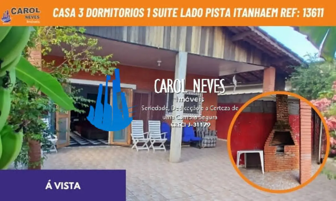 Foto 1 de Casa com 3 quartos à venda, 138m2 em Itanhaem - SP