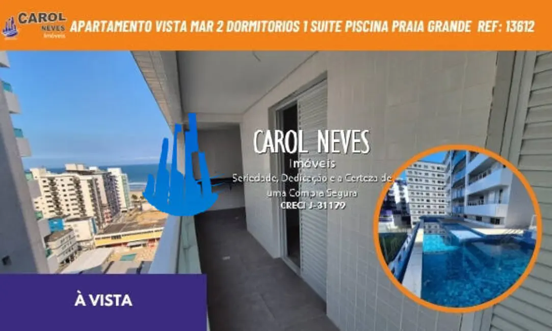 Foto 1 de Apartamento com 2 quartos à venda, 80m2 em Ocian, Praia Grande - SP